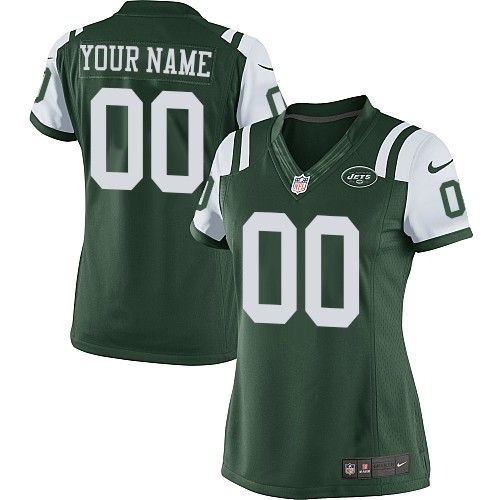 Women's Elite Nike Jersey Green Home - Customized NFL New York Jets